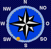 der Mond steht im Süd Südwesten 9° über dem Horizont
