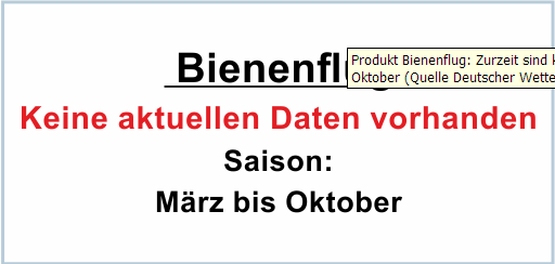 Bienenflug-Vorhersage